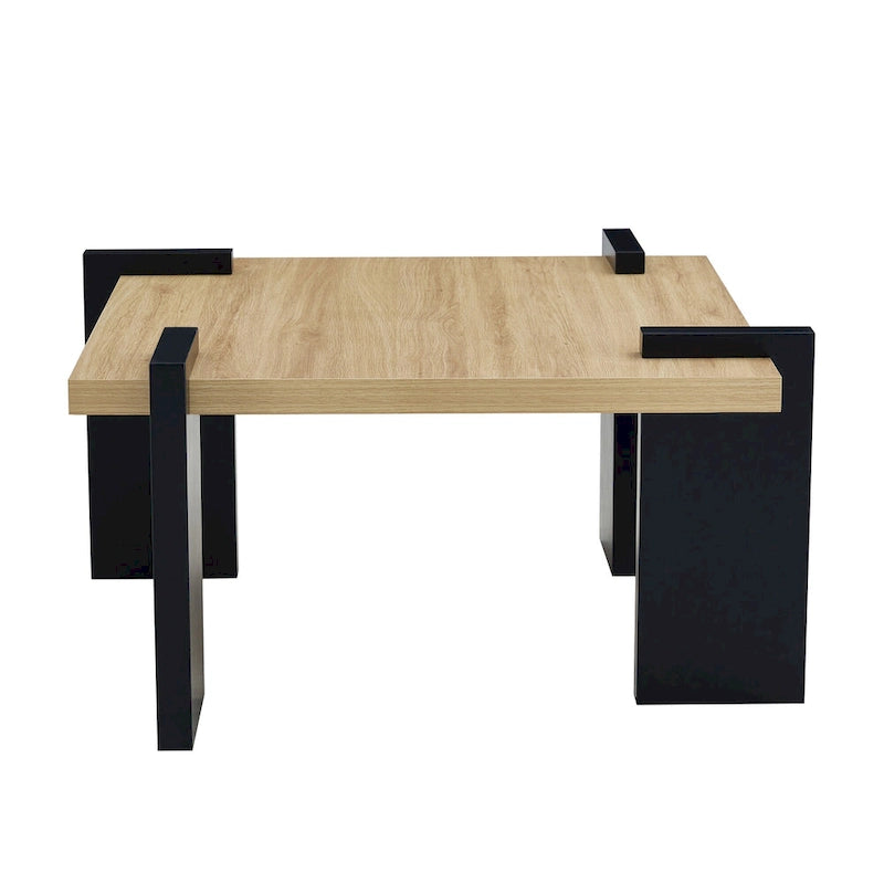 Modern MDF Coffee Table with Wood Grain Finish