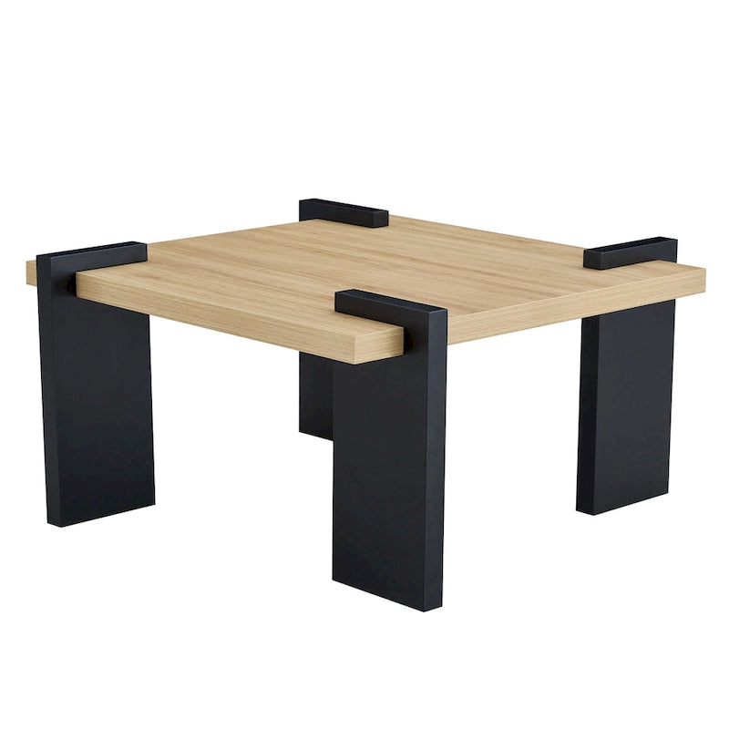 Modern MDF Coffee Table with Wood Grain Finish