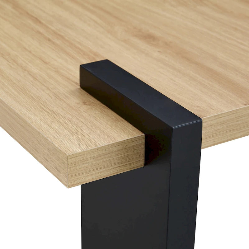 Modern MDF Coffee Table with Wood Grain Finish