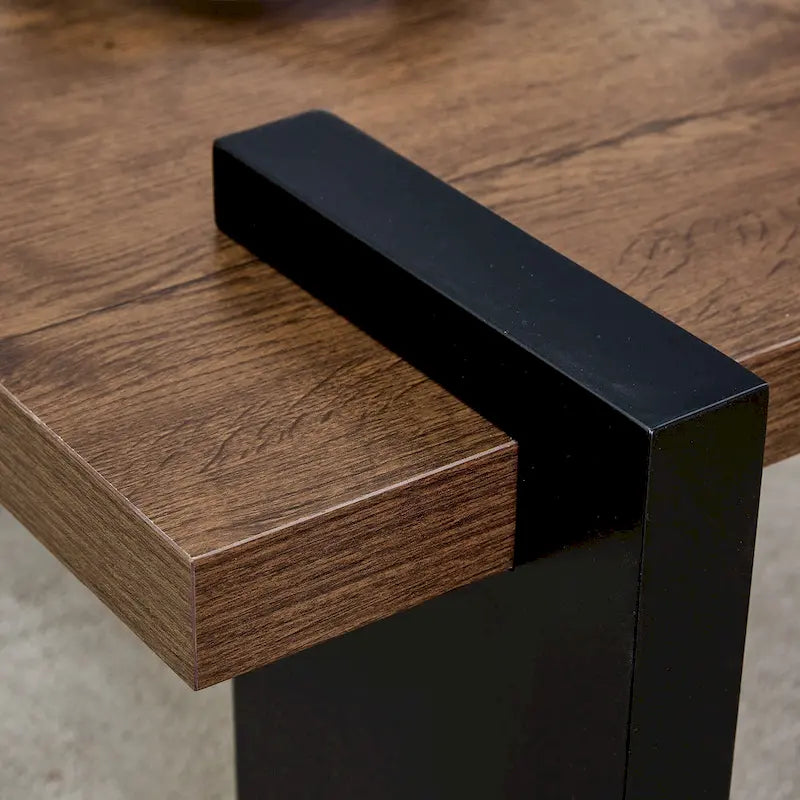 Modern MDF Coffee Table with Wood Grain Finish