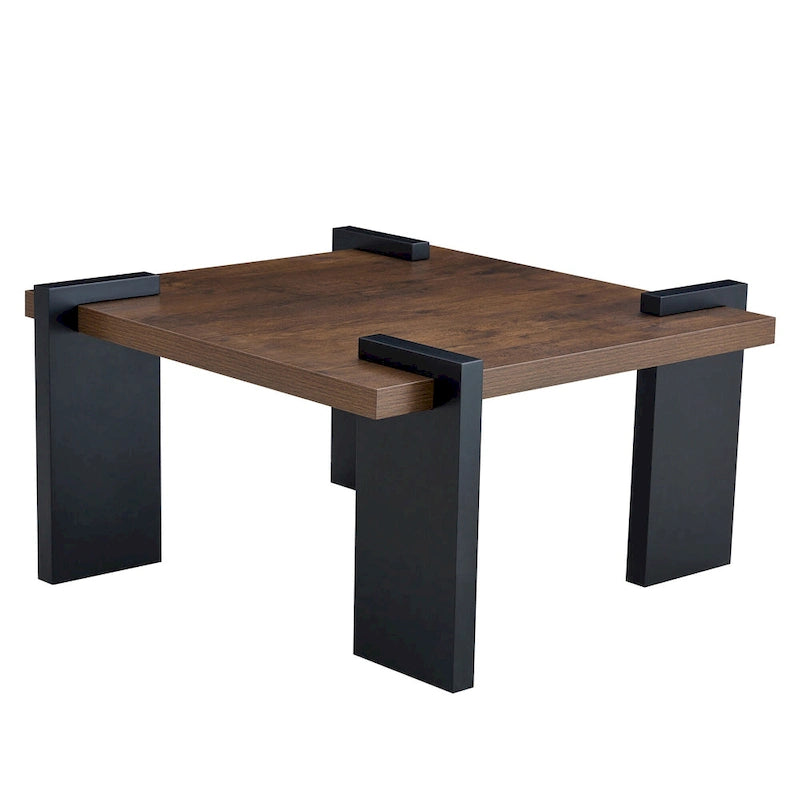 Modern MDF Coffee Table with Wood Grain Finish