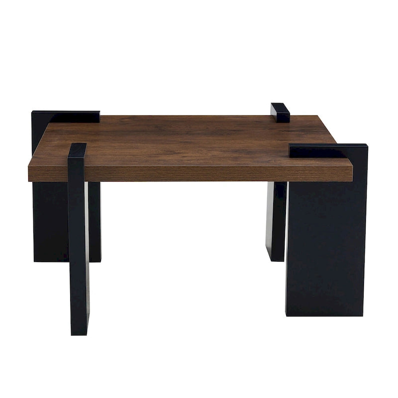 Modern MDF Coffee Table with Wood Grain Finish