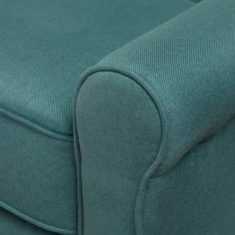 Manual Push-Back Recliner Lounge Chair, Teal