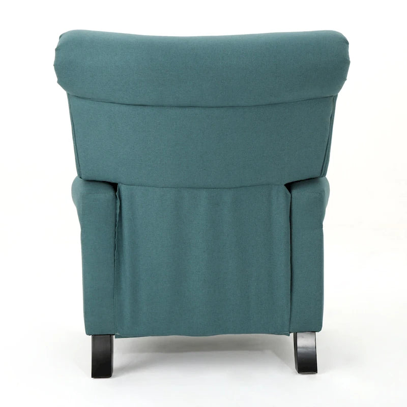 Manual Push-Back Recliner Lounge Chair, Teal
