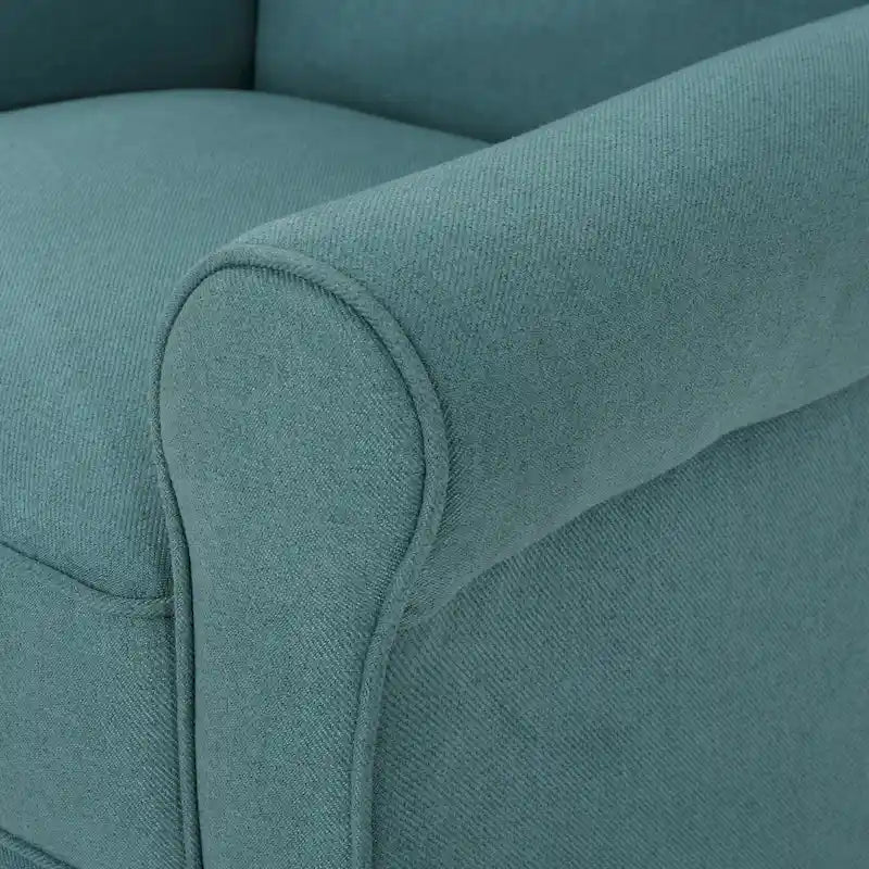 Manual Push-Back Recliner Lounge Chair, Teal