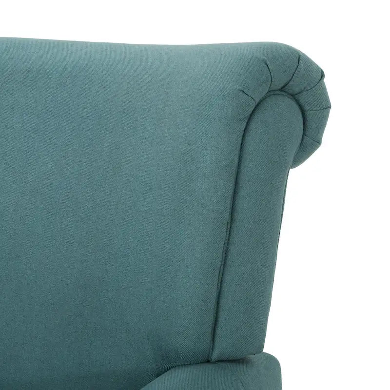 Manual Push-Back Recliner Lounge Chair, Teal