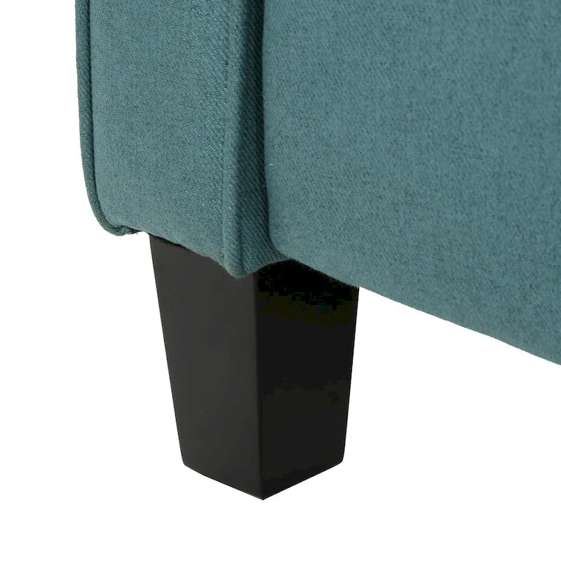 Manual Push-Back Recliner Lounge Chair, Teal
