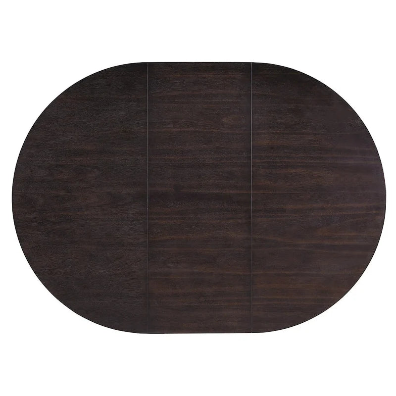 Vintage Oval Expandable Dining Table,Solid Wood Table for 6 in Kitchen