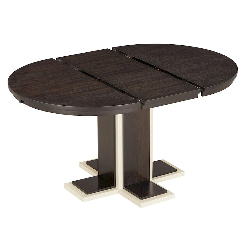 Vintage Oval Expandable Dining Table,Solid Wood Table for 6 in Kitchen