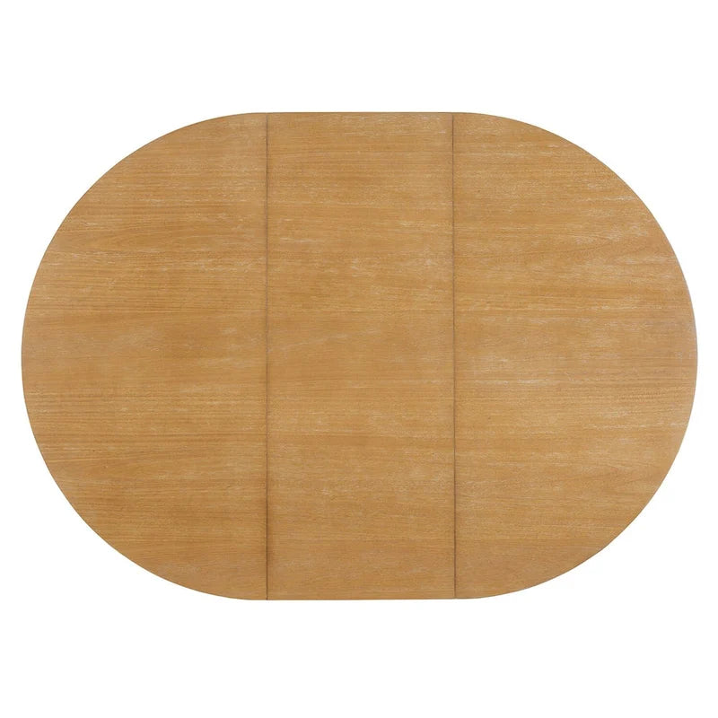 Vintage Oval Expandable Dining Table,Solid Wood Table for 6 in Kitchen