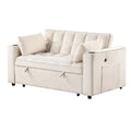 58" 4-in-1 Multi-functional Sofa Bed with Cup Holder and USB Port