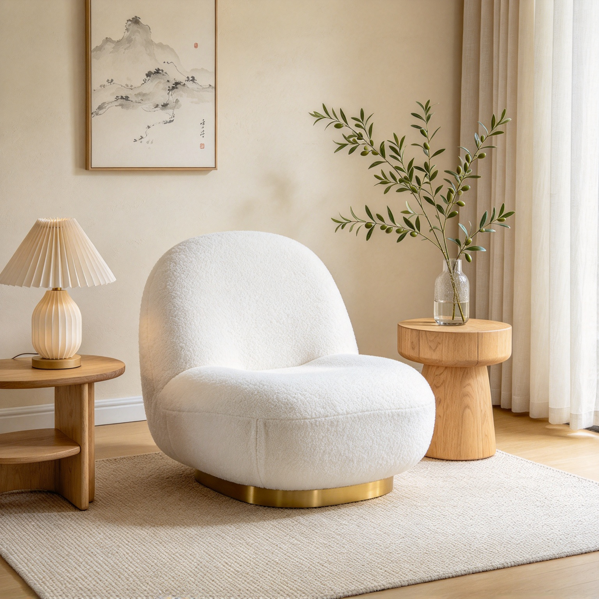 Modern Velvet Swivel Accent Chair