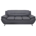 Modern Bonded Leather Upholstered Sofa