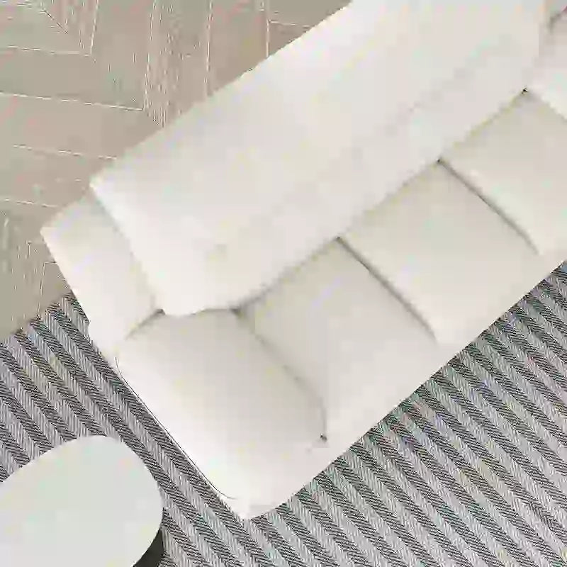 Modern Bonded Leather Upholstered Sofa