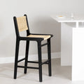 Rattan & Teak Wood Bar Stool