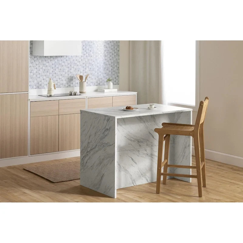 Rattan & Teak Wood Bar Stool