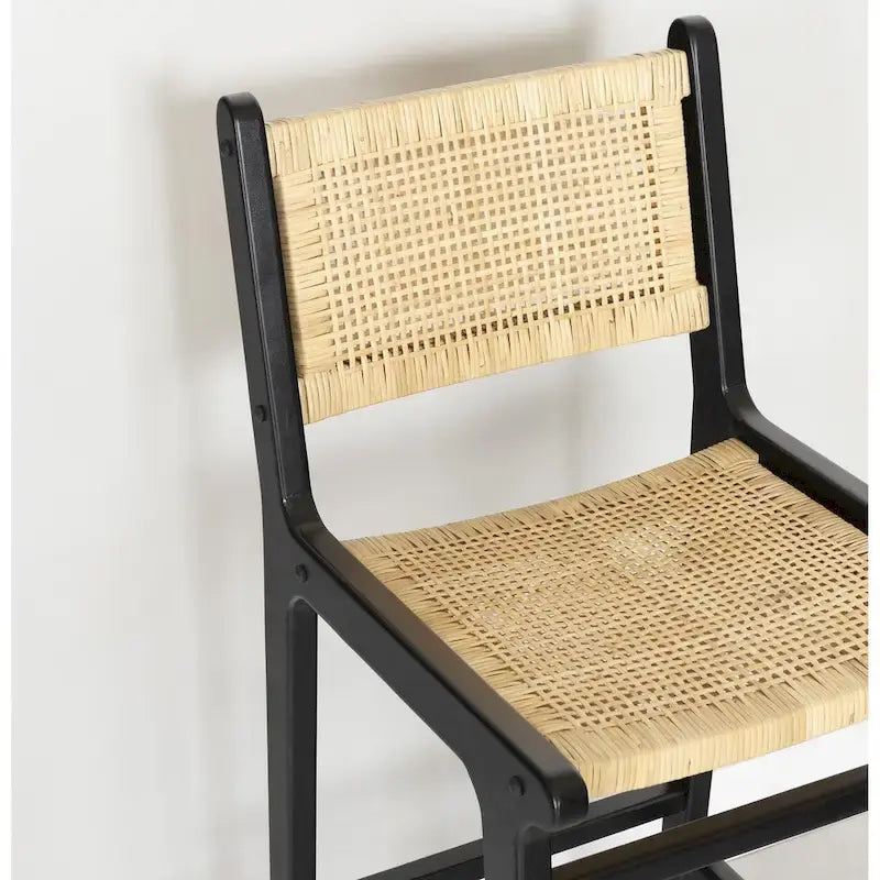 Rattan & Teak Wood Bar Stool
