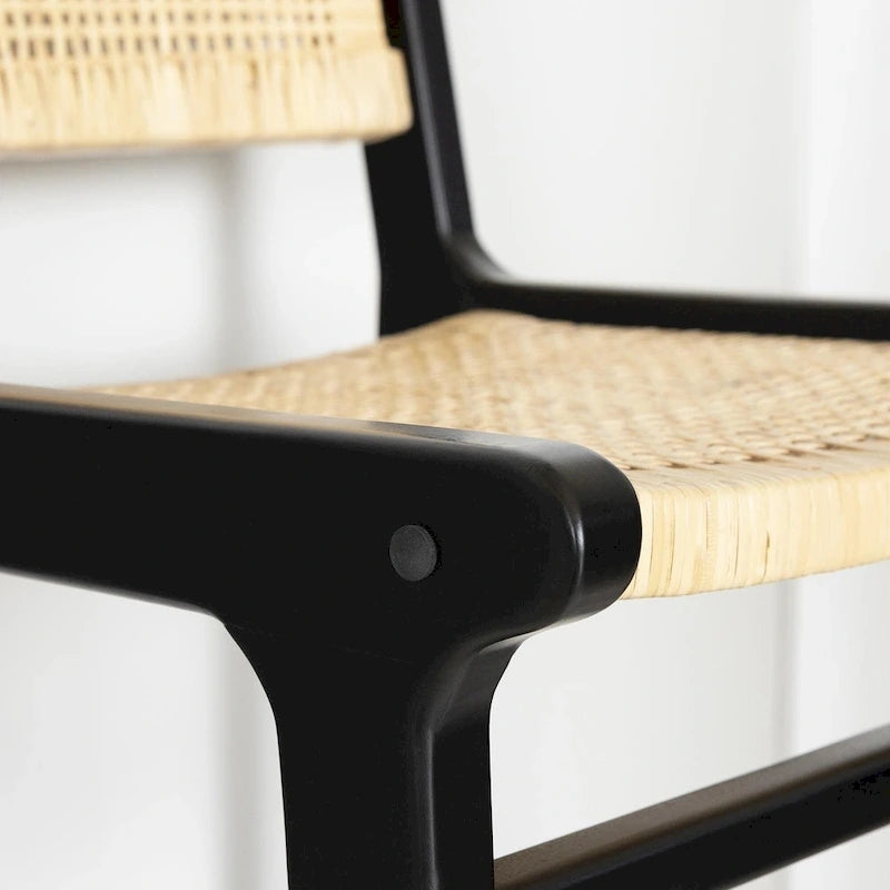Rattan & Teak Wood Bar Stool