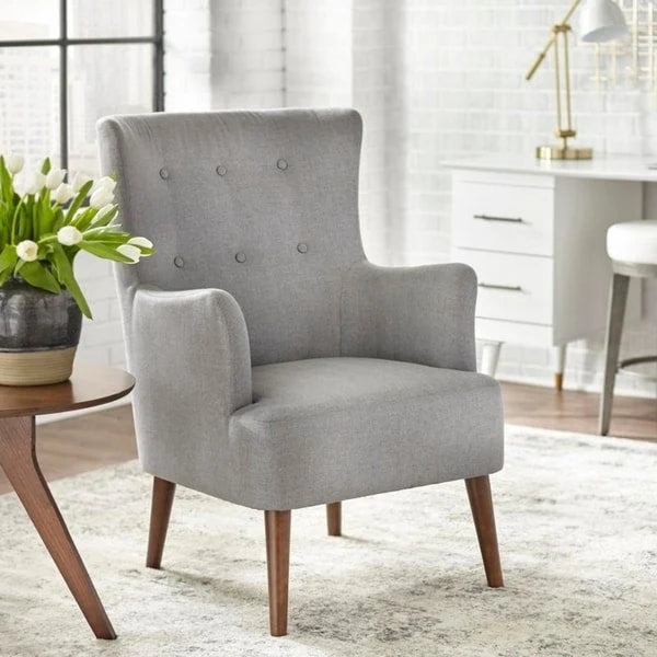 Wingback Accent Chair, Mid-Century Modern Style