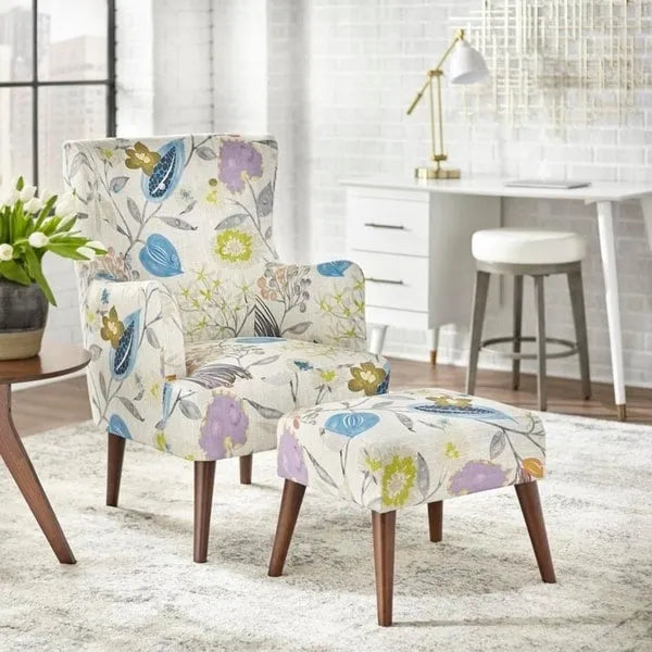 Wingback Accent Chair, Mid-Century Modern Style