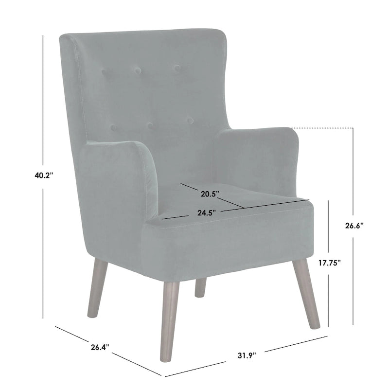 Wingback Accent Chair, Mid-Century Modern Style
