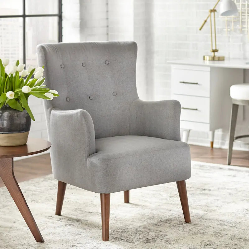 Wingback Accent Chair, Mid-Century Modern Style