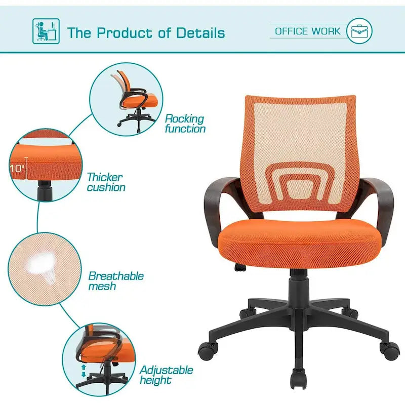 Mesh Desk Chair with Armrest