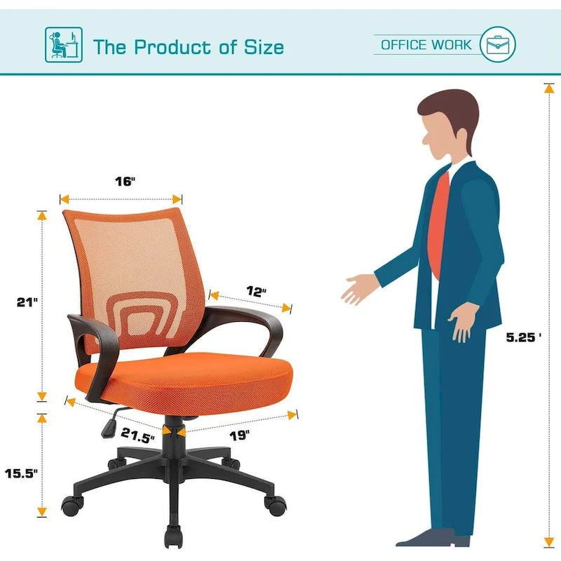 Mesh Desk Chair with Armrest