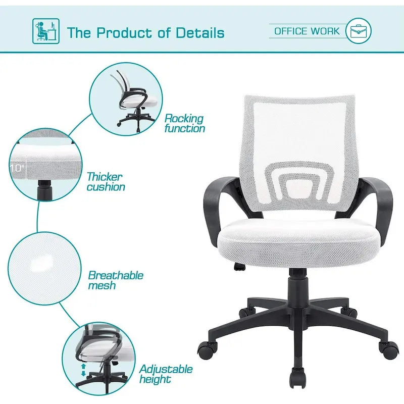 Mesh Desk Chair with Armrest