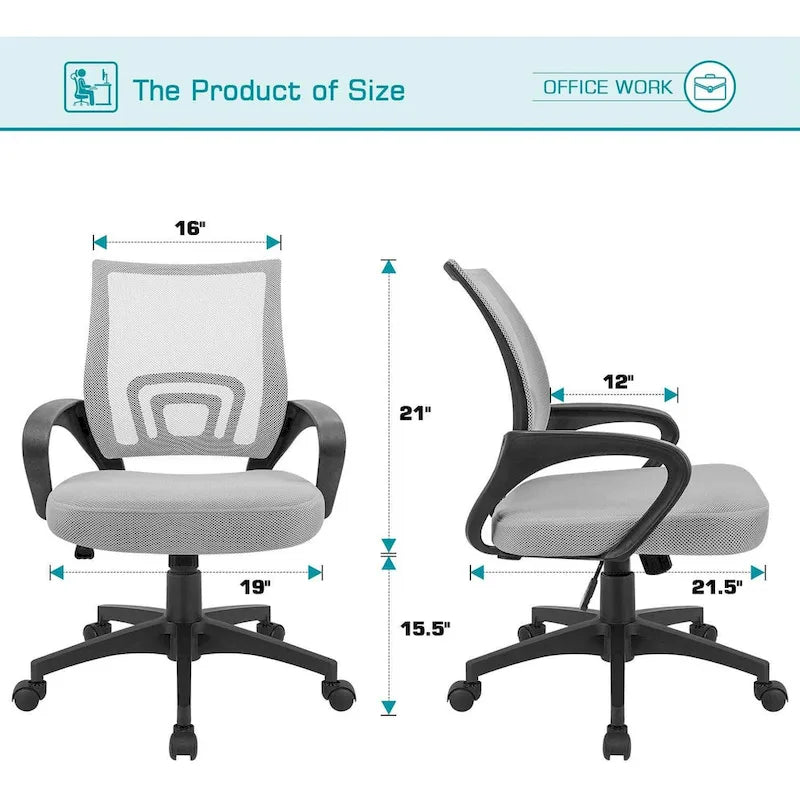 Mesh Desk Chair with Armrest