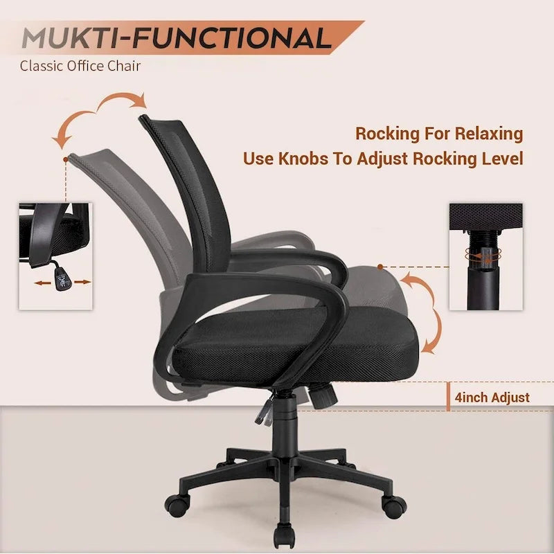 Mesh Desk Chair with Armrest