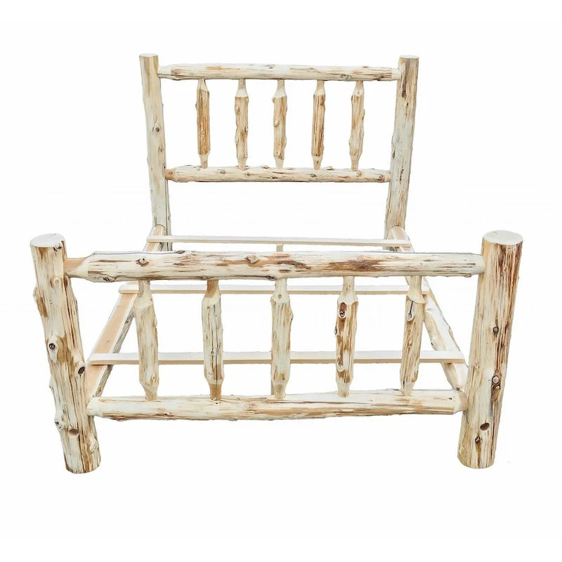 Rustic and Natural Cedar California King Traditional Log Bed