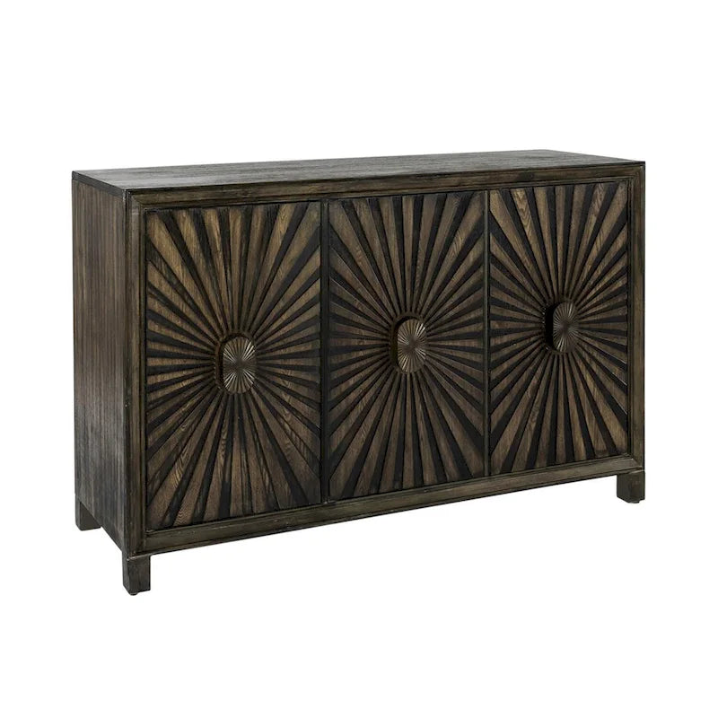 Aged Whiskey 3-Door Accent Cabinet