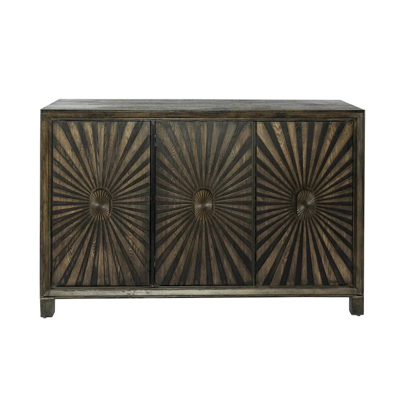 Aged Whiskey 3-Door Accent Cabinet