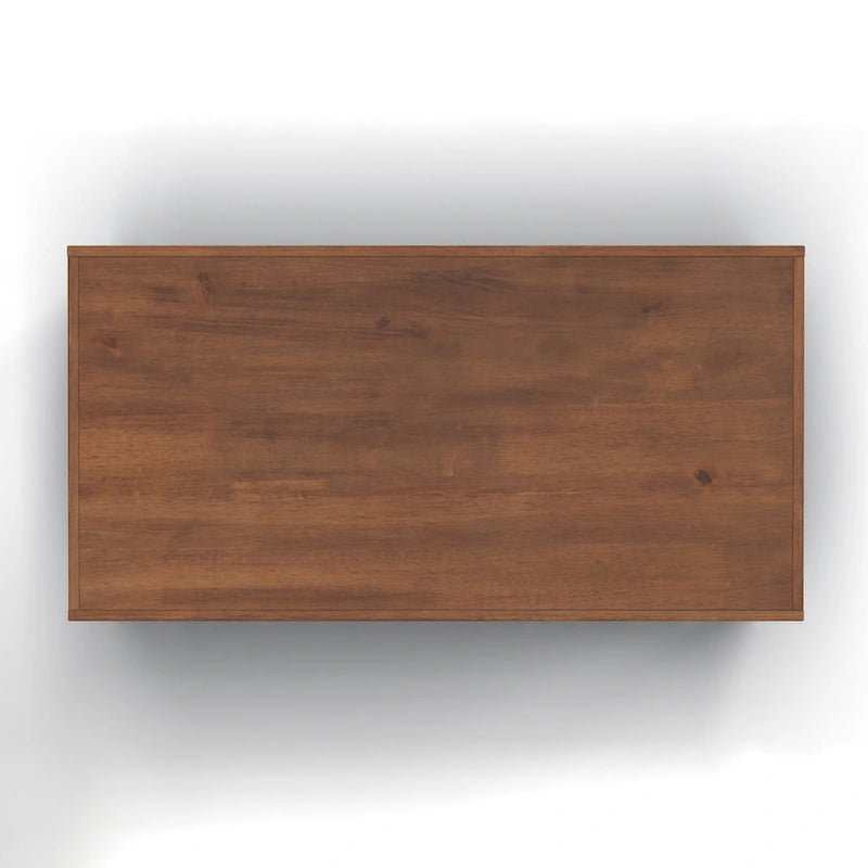 48-Inch Coffee Table, Blue Denim & Whiskey Two-Tone, No Assembly Required
