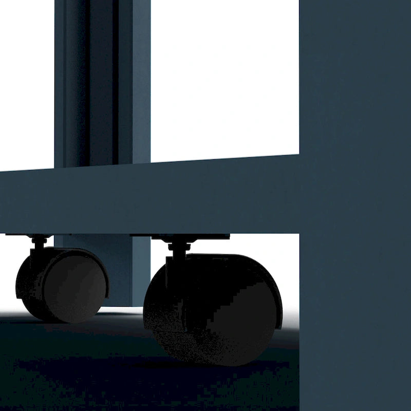 48-Inch Coffee Table, Blue Denim & Whiskey Two-Tone, No Assembly Required