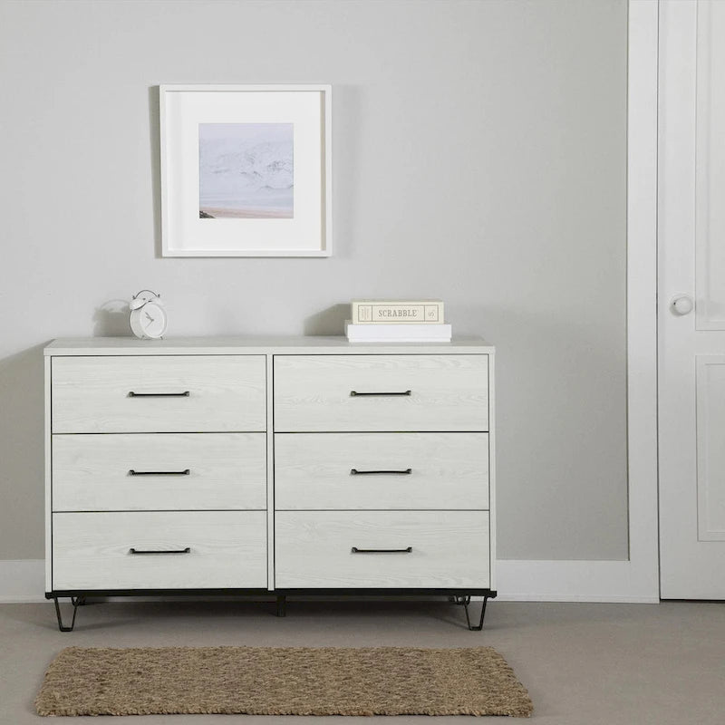 6-Drawer Double Dresser, Farmhouse Style