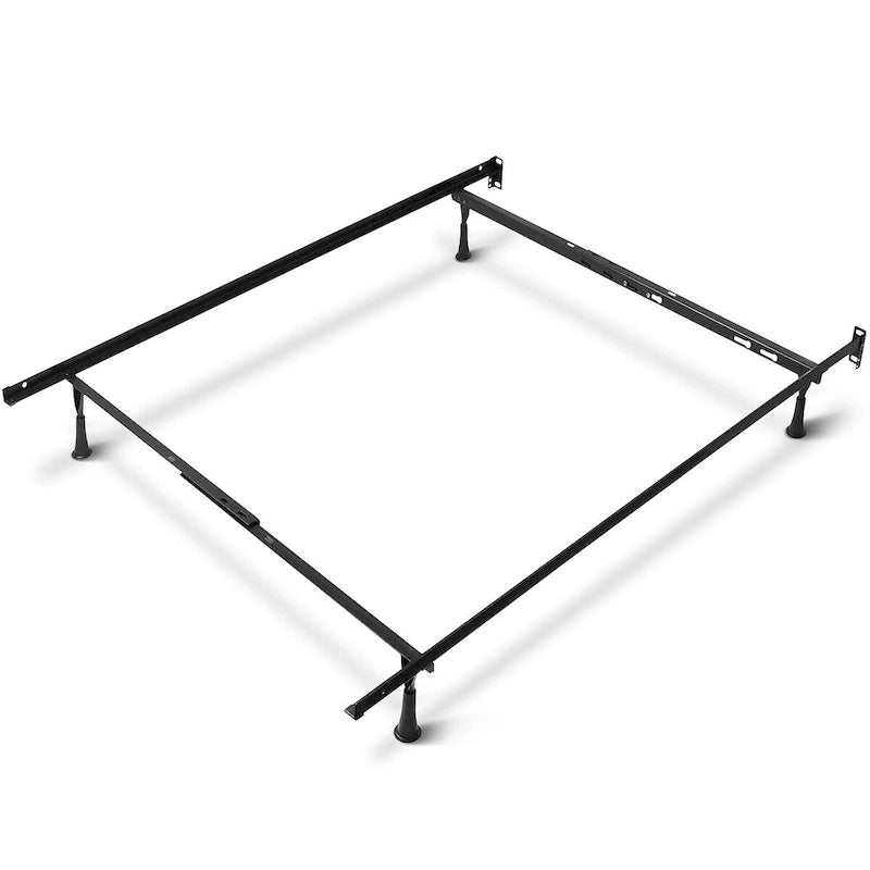 Expandable 4-Leg Metal Bed Frame — Queen, Full, Twin