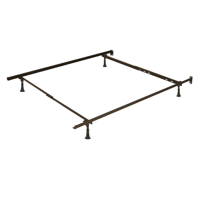 Expandable 4-Leg Metal Bed Frame — Queen, Full, Twin