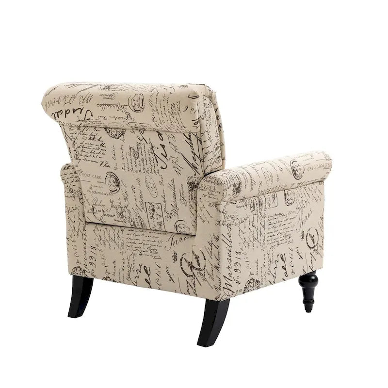 Mid-Century Modern Accent Chair Upholstered Lounge Arm Chair Single Sofa for Living Room