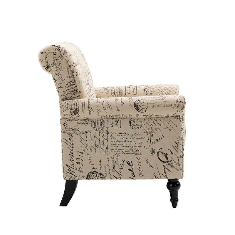 Mid-Century Modern Accent Chair Upholstered Lounge Arm Chair Single Sofa for Living Room