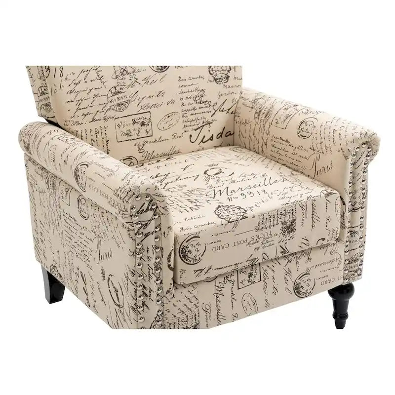 Mid-Century Modern Accent Chair Upholstered Lounge Arm Chair Single Sofa for Living Room