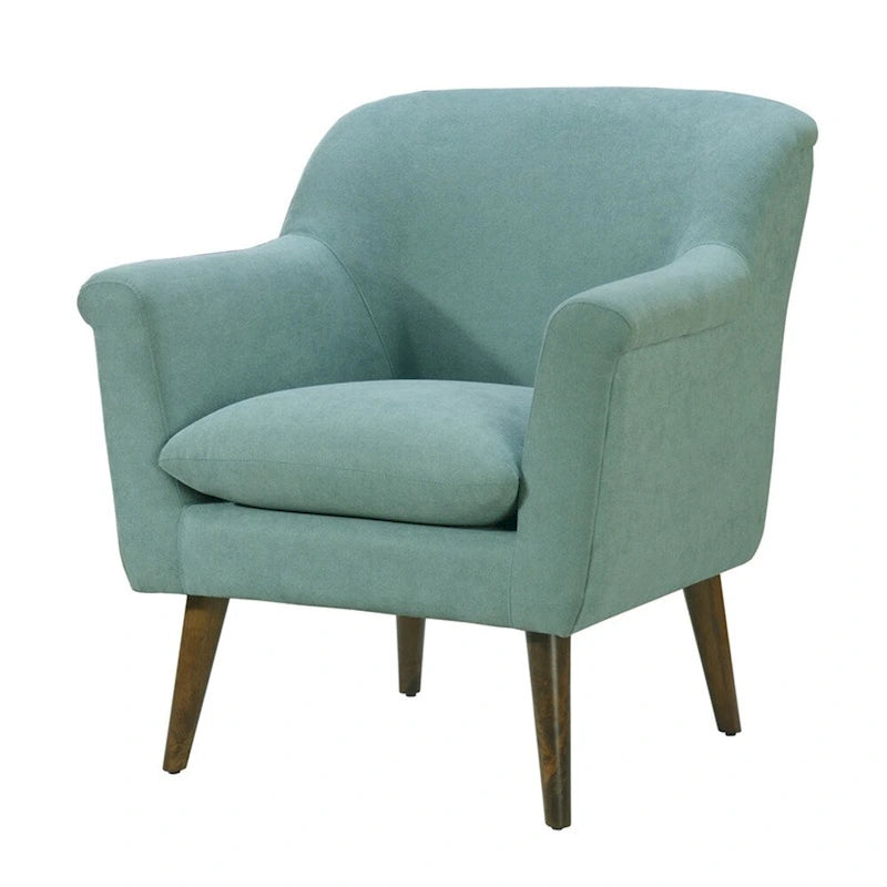 Woven Fabric Oversized Armchair, Mid-Century Modern