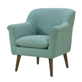 Woven Fabric Oversized Armchair, Mid-Century Modern