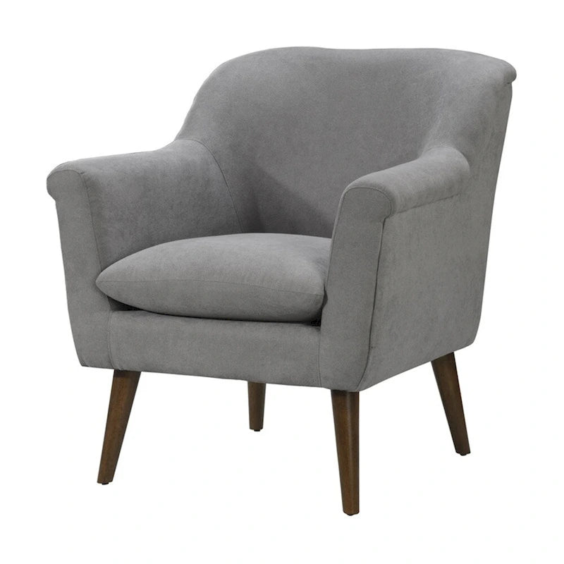 Woven Fabric Oversized Armchair, Mid-Century Modern