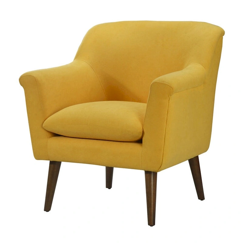 Woven Fabric Oversized Armchair, Mid-Century Modern