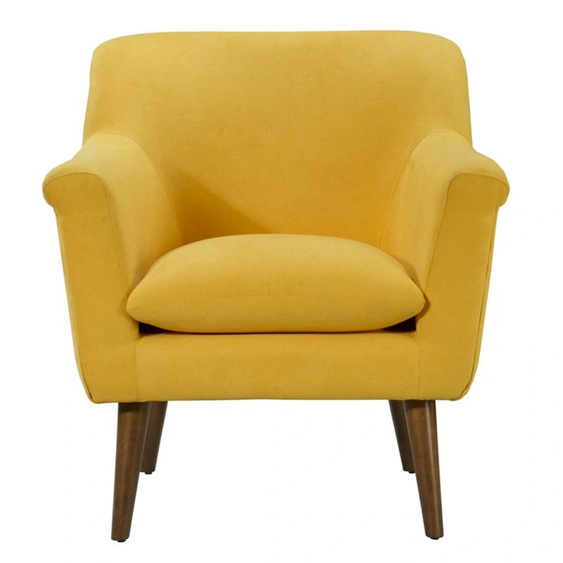 Woven Fabric Oversized Armchair, Mid-Century Modern