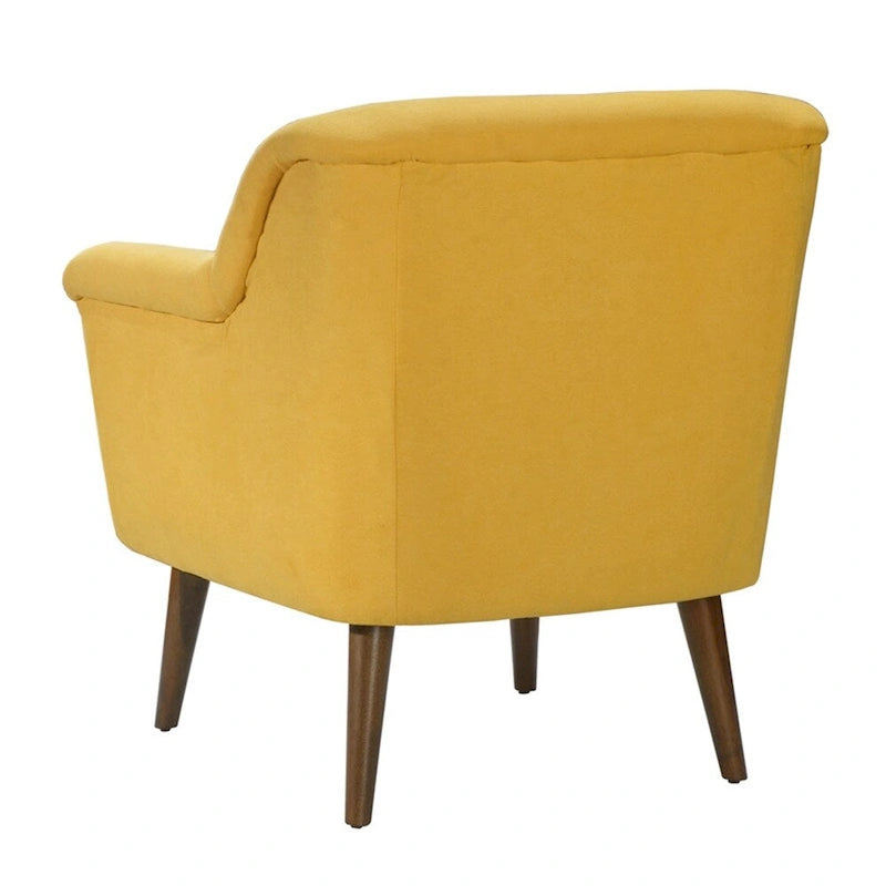 Woven Fabric Oversized Armchair, Mid-Century Modern