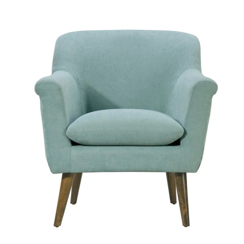 Woven Fabric Oversized Armchair, Mid-Century Modern
