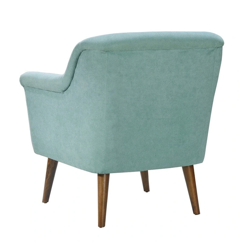Woven Fabric Oversized Armchair, Mid-Century Modern